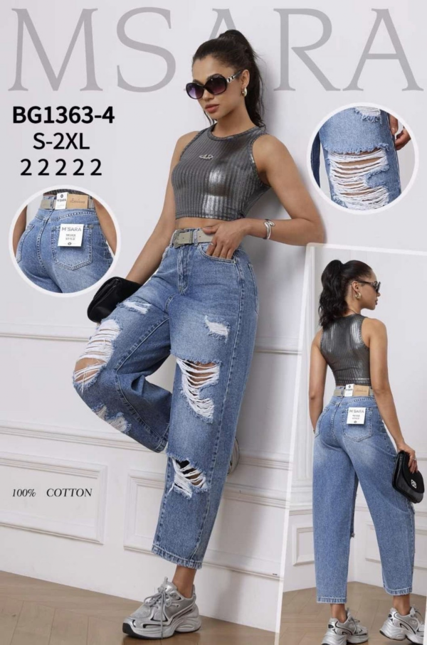 Spodnie damskie jeans Roz S-2XL, 1 Kolor .Paczka 10 szt